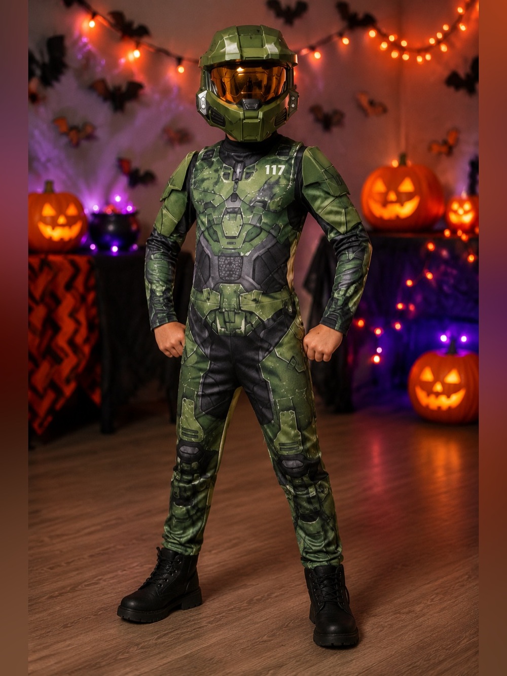 NWT Halo Infinite Master Chief Costume Kids Size Medium 7–8